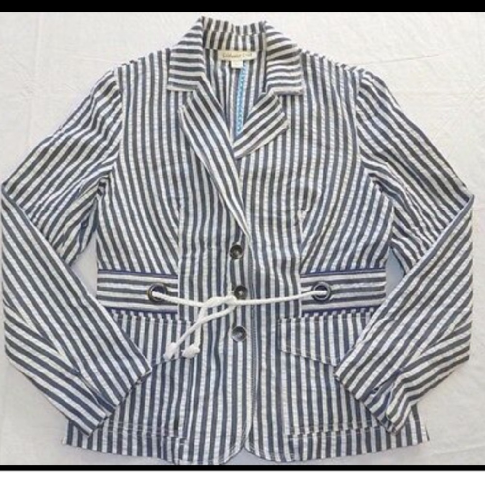Coldwater Creek seersucker blazer